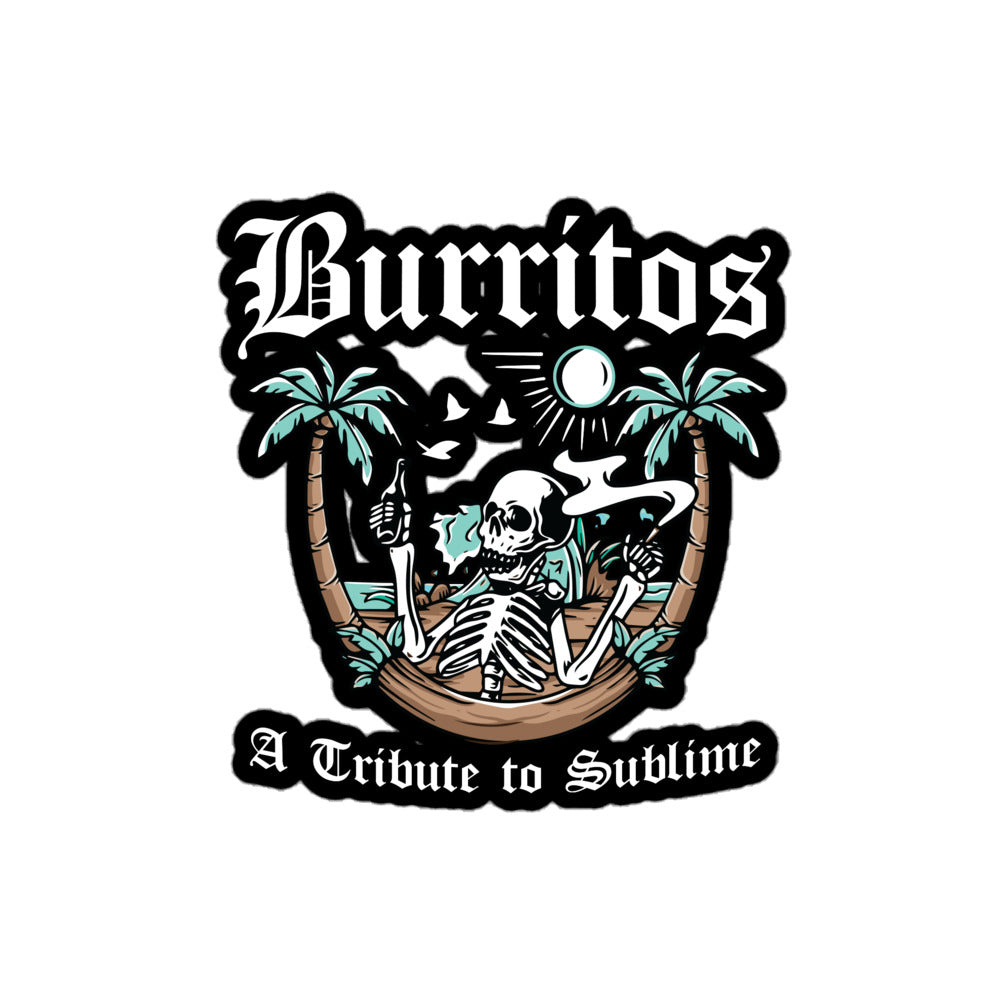 Burritos Skull Sticker