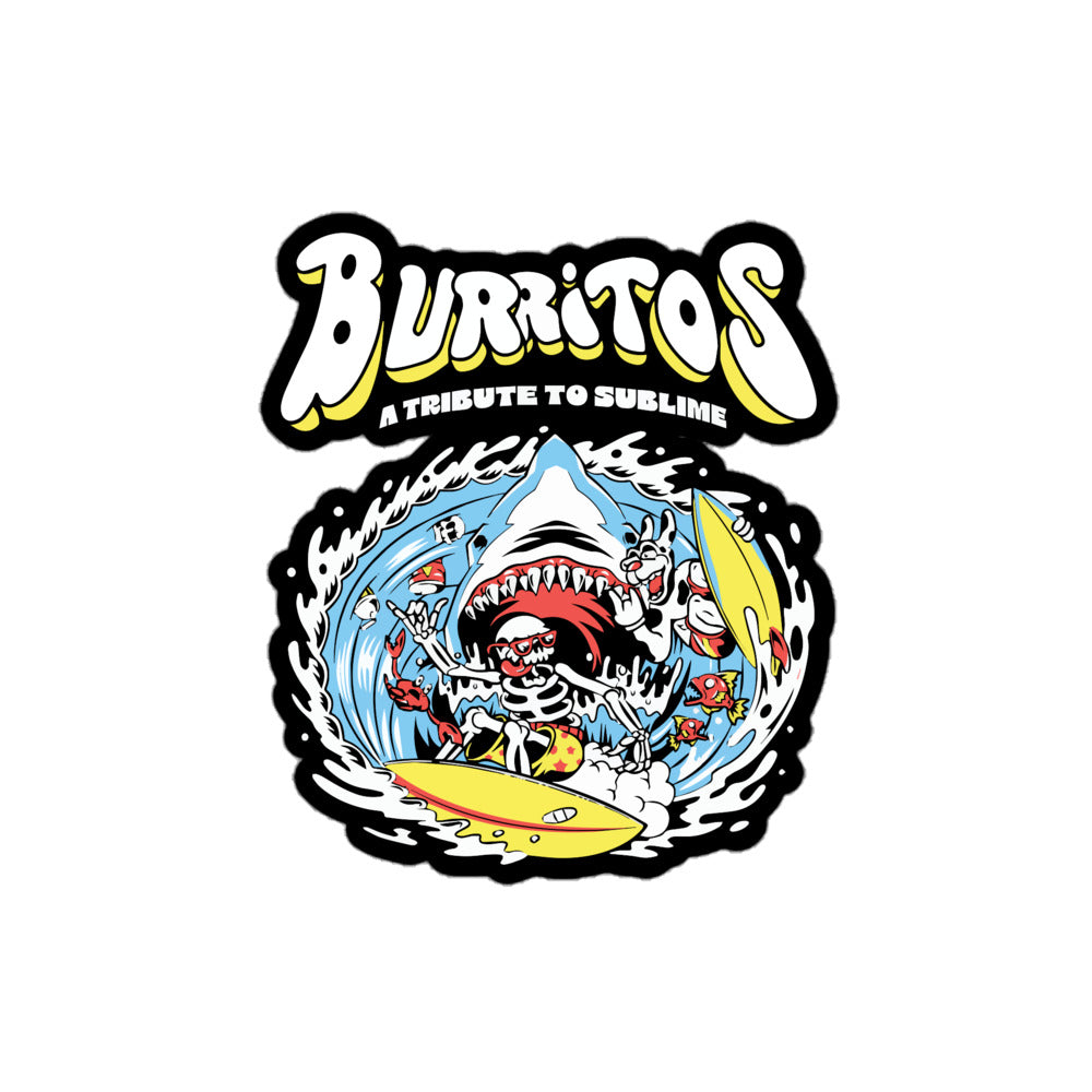 Burritos Shark Sticker