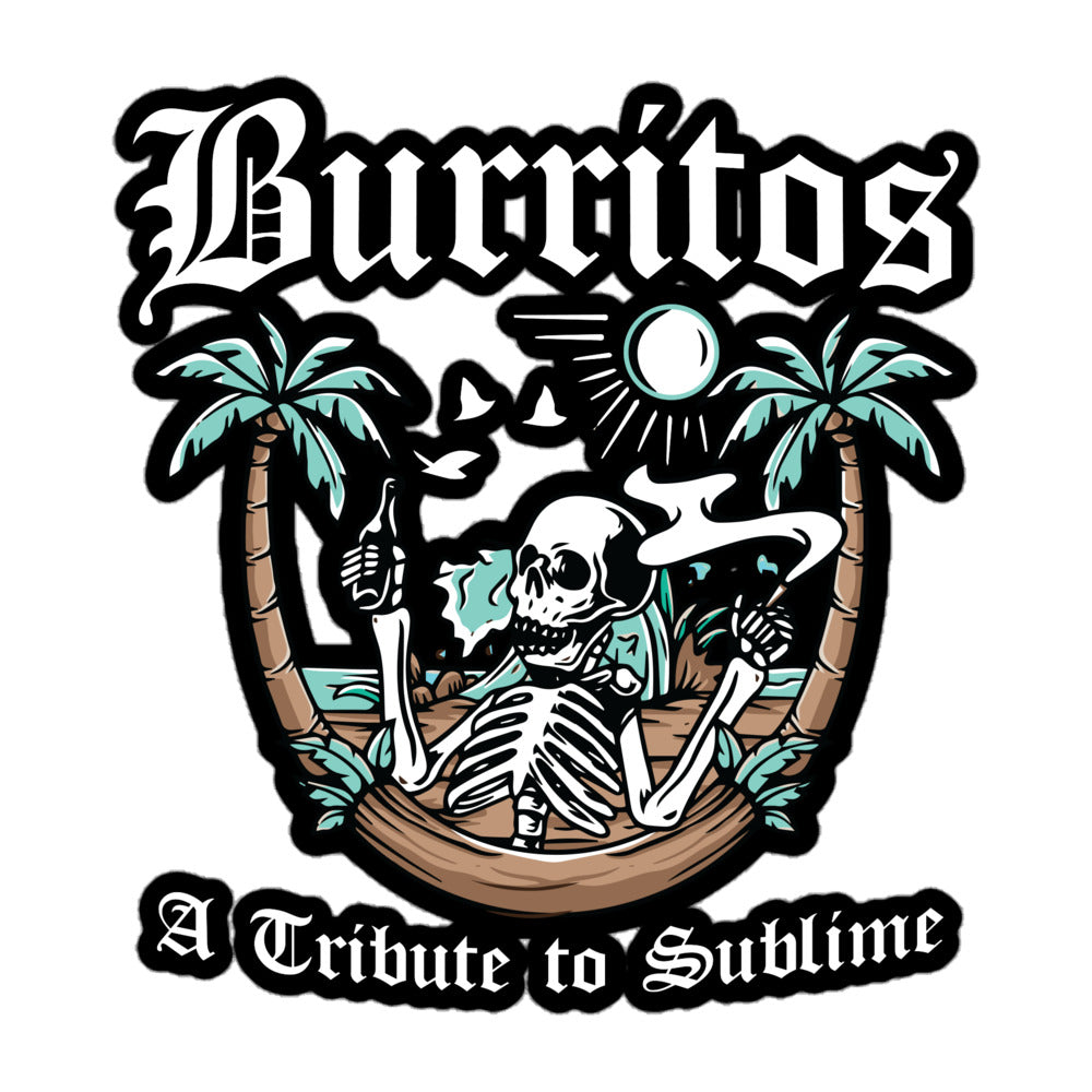 Burritos Skull Sticker