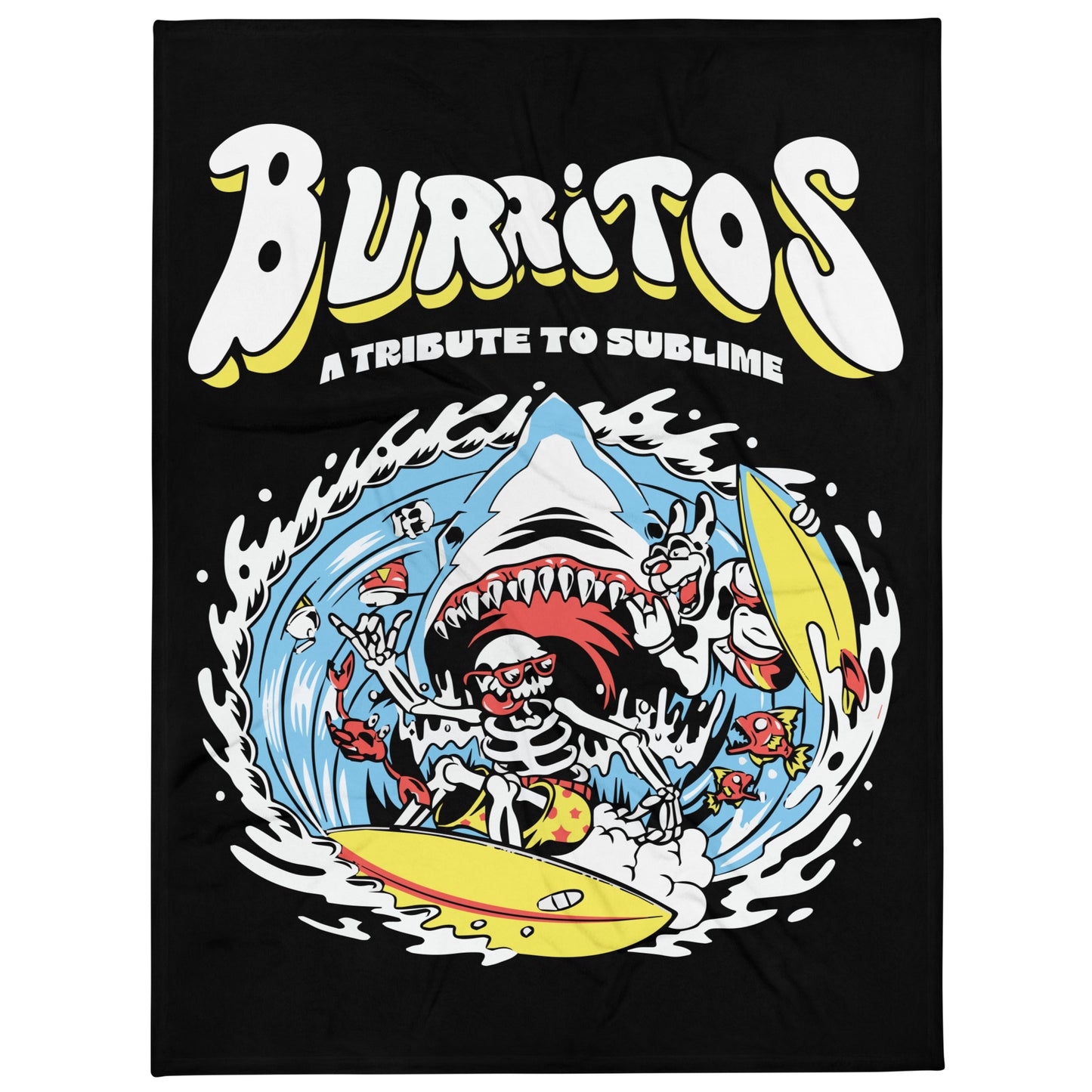 Burritos Shark Blanket 60″×80″